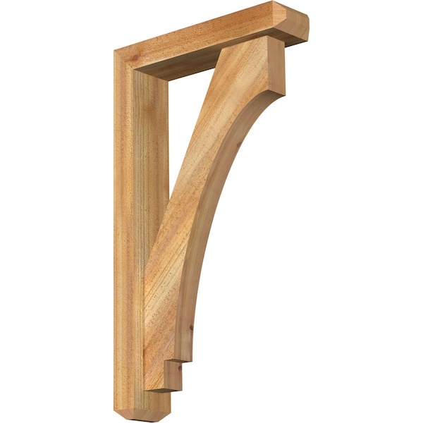 Ekena Millwork Imperial Craftsman Rough Sawn Bracket w/ Offset Brace, Western Red Cedar, 4"W x 16"D x 28"H BKT0402X16X28IMP04RWR - main